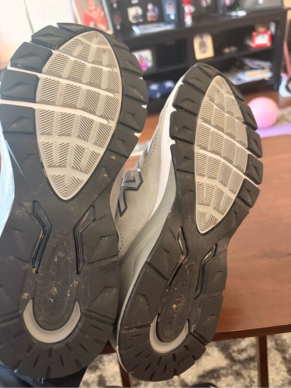 New Balance Light Gray Mesh Sneakers